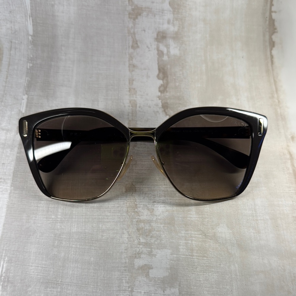 Prada Brown and Gold Oversized Sunglasses - Picture 2 of 5